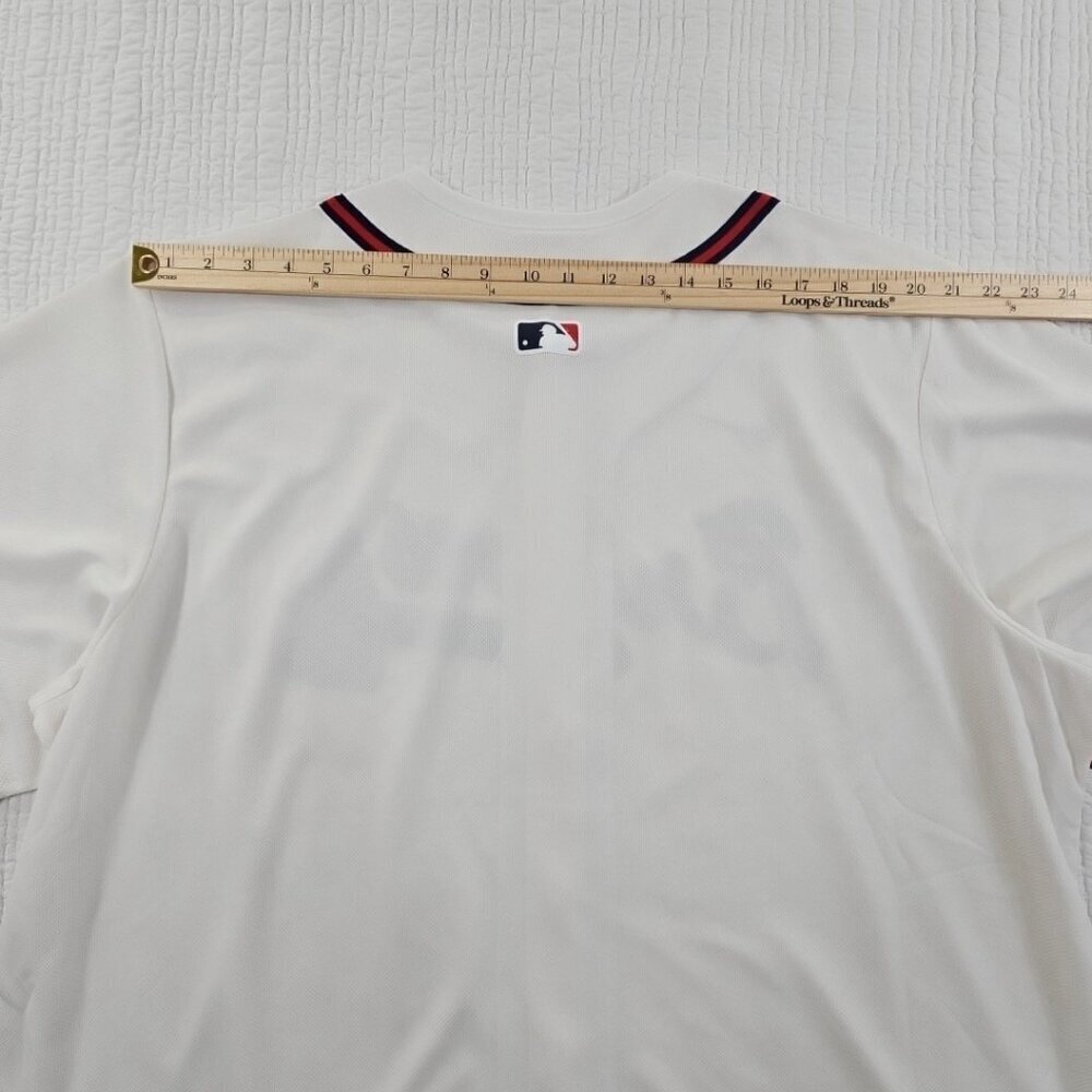 NEW Nike Atlanta Braves MLB Baseball Jersey Men’s XXL White Red Blue NWT - Picture 13 of 16